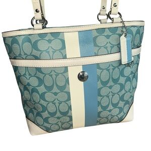 Vintage Coach Y2K Chelsea Heritage Monogram Tote